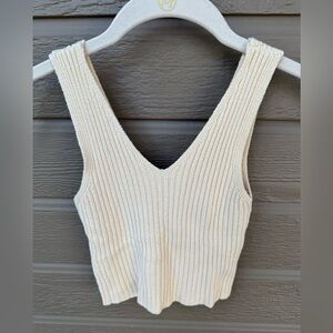 Brandy Melville Yellow Ribbed Tank Top OS